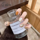 24Pcs/Box Wholesales Fake Nails Press On For Women Bride White Flower Designs Artificial Nail Tips