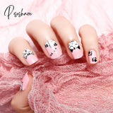 24Pcs Child Small False Nail Little Fingers Fake Miss Short Nails Girl Full Cover Lovely Cartoon