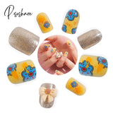 24Pcs Child Small False Nail Little Fingers Fake Miss Short Nails Girl Full Cover Lovely Cartoon