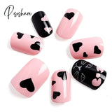 24Pcs Child Small False Nail Little Fingers Fake Miss Short Nails Girl Full Cover Lovely Cartoon