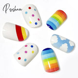 24Pcs Child Small False Nail Little Fingers Fake Miss Short Nails Girl Full Cover Lovely Cartoon