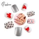 24Pcs Child Small False Nail Little Fingers Fake Miss Short Nails Girl Full Cover Lovely Cartoon