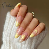 24Pcs False Press On Nails Pink Color Oval Head Mid-Length Wear Finished Product Wearable Full