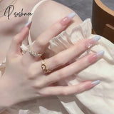 24Pcs Rhinestone Design Fake Nails Shiny Bridal Women Lady Party Nail Diy Decorations Press On Tips