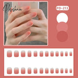 24Pcs Small Fresh White Flowers Decorated Frosted Matte Wearable Fake Nails Suitable Fairy Girl