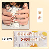 24Pcs Small Fresh White Flowers Decorated Frosted Matte Wearable Fake Nails Suitable Fairy Girl