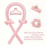 [Overnight Gentle Satin Hair Rollers] Heatless Curling Set - Satin Hair Rollers for Overnight Curls - Heatless Hair Curlers with Headband - Gentle and Effective Hair Care