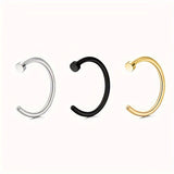 1pc/2pcs Fashion Stainless Steel Nose Ring Lip Ring Without Perforating, Lip Nose Clip