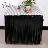 275*75Cm Glitter Table Skirt Metallic Party Decoration Hawaii Supplies Hawaiian Decorations Foil