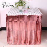 275*75Cm Glitter Table Skirt Metallic Party Decoration Hawaii Supplies Hawaiian Decorations Foil