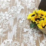 Elegant French White Lace Tablecloth - Solid Polyester, Round/Rectangular/Square Options for Dining and Coffee Tables, Perfect for Home Decor, Coffee Table Accessory | Sophisticated Table Setting | Intricate Lace Detail