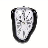 Silent Minimalist Roman Numeral Clock - Vintage Creative Twist Wall Clock for Home Bedroom Living Room