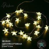 2M 20Led Starfish String Lights Under The Sea Party Led Fairy Light Mermaid Birthday Decorations