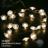 2M 20Led Starfish String Lights Under The Sea Party Led Fairy Light Mermaid Birthday Decorations