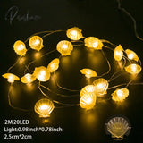 2M 20Led Starfish String Lights Under The Sea Party Led Fairy Light Mermaid Birthday Decorations