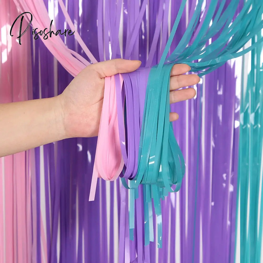 2M Backdrop Fornite Rain For Photo Zone Birthday Decoration Wedding Decor Christmas Tinsel Glitter