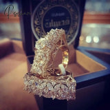 2Pcs/Set Us European Handmade Luxury Exquisite Rings Fashion Jewelry Women’s Gold Color Ring