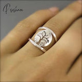 2Pcs/Set Us European Handmade Luxury Exquisite Rings Fashion Jewelry Women’s Gold Color Ring