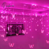 3.5M Butterfly Led Curtain Lights Christmas Garland String Fairy For Holiday Wedding Party Home New