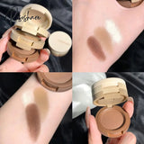 3-In-1 Highlighter Blush Eyebrow Palette Makeup Shimmer Brighten Silkworm Beauty Pallete