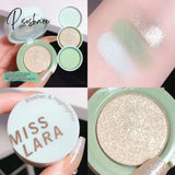 3 In 1 Matte Highlighter Blush Palette Multifunctional Face Makeup Pearly Shiny Eyeshadow Contour 03