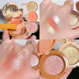 3 In 1 Matte Highlighter Blush Palette Multifunctional Face Makeup Pearly Shiny Eyeshadow Contour