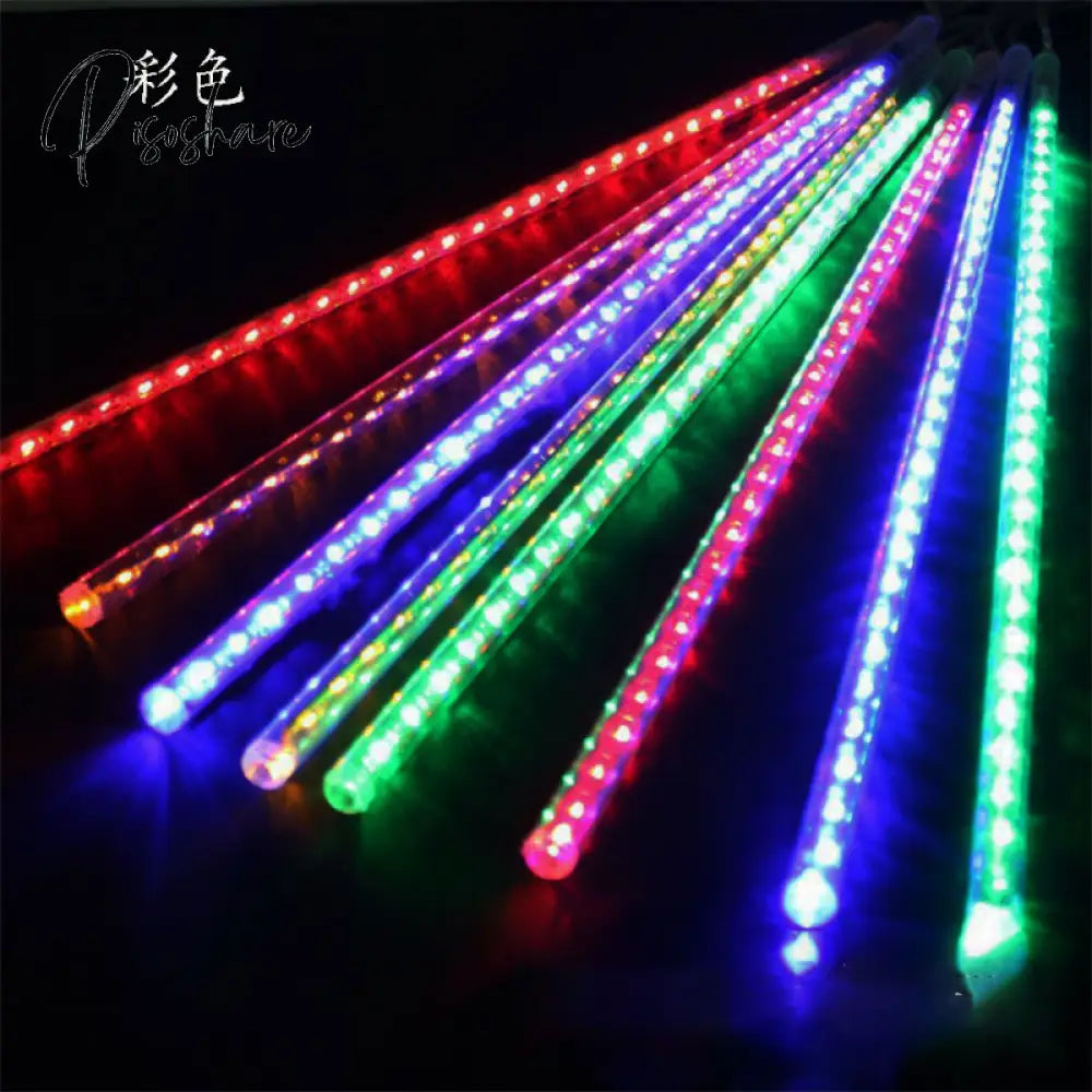 30/50Cm 8 Tube Meteor Shower Rain Led String Lights Christmas Tree Decorations Street Garland For