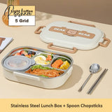 304 Stainless Steel Lunch Box For Adults Kids School Office Microwavable Bento With Bag Insulated