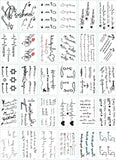 30Pcs/Set No Repeat Temporary Tattoo Stickers Waterproof Arm Clavicle Body Art Sticker Disposable