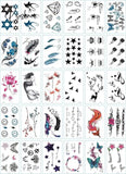 30Pcs/Set No Repeat Temporary Tattoo Stickers Waterproof Arm Clavicle Body Art Sticker Disposable