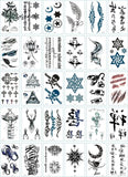 30Pcs/Set No Repeat Temporary Tattoo Stickers Waterproof Arm Clavicle Body Art Sticker Disposable