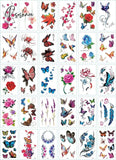 30Pcs/Set No Repeat Temporary Tattoo Stickers Waterproof Arm Clavicle Body Art Sticker Disposable