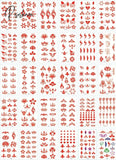 30Pcs/Set No Repeat Temporary Tattoo Stickers Waterproof Arm Clavicle Body Art Sticker Disposable