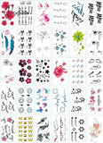 30Pcs/Set No Repeat Temporary Tattoo Stickers Waterproof Arm Clavicle Body Art Sticker Disposable