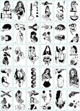 30Pcs/Set No Repeat Temporary Tattoo Stickers Waterproof Arm Clavicle Body Art Sticker Disposable