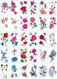 30Pcs/Set No Repeat Temporary Tattoo Stickers Waterproof Arm Clavicle Body Art Sticker Disposable