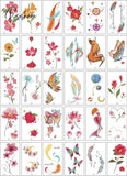 30Pcs/Set No Repeat Temporary Tattoo Stickers Waterproof Arm Clavicle Body Art Sticker Disposable