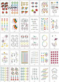 30Pcs/Set No Repeat Temporary Tattoo Stickers Waterproof Arm Clavicle Body Art Sticker Disposable