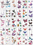 30Pcs/Set No Repeat Temporary Tattoo Stickers Waterproof Arm Clavicle Body Art Sticker Disposable