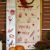 Spooky Halloween Wall Stickers: 4 Sheets of 11.81*7.87inch Blood Splatters, Handprints, and Skeletons for Your Bathroom Decor