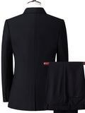 2-Piece Formal Suit Set - Men's Two Button Jacket & Dress Pants for Business, Wedding, and Party Occasions - High-Quality Fabric, Classic Fit, and Stylish Design