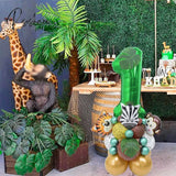 35Pcs/Set Jungle Safari Party Animal Digital Balloons Kids 1 2 3 4 5 6 7 8 Years Birthday