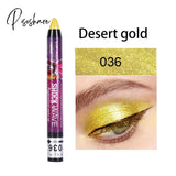 36 Color Eye Shadow Pen Waterproof 2 In 1 Not Smudge Stick Lip Makeup Glitter Shimmer Long-Lasting