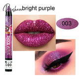 36 Color Eye Shadow Pen Waterproof 2 In 1 Not Smudge Stick Lip Makeup Glitter Shimmer Long-Lasting 3