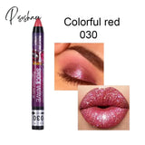 36 Color Eye Shadow Pen Waterproof 2 In 1 Not Smudge Stick Lip Makeup Glitter Shimmer Long-Lasting