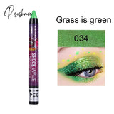 36 Color Eye Shadow Pen Waterproof 2 In 1 Not Smudge Stick Lip Makeup Glitter Shimmer Long-Lasting