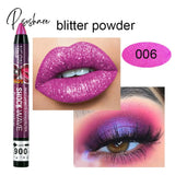 36 Color Eye Shadow Pen Waterproof 2 In 1 Not Smudge Stick Lip Makeup Glitter Shimmer Long-Lasting 6