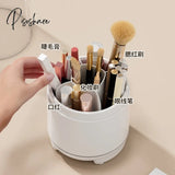 360 Degree Rotating Makeup Organizer Desktop Cosmetic Brushes Dust-Proof Lipstick Eyebrow Pen Eye