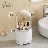 360 Degree Rotating Makeup Organizer Desktop Cosmetic Brushes Dust-Proof Lipstick Eyebrow Pen Eye