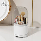 360 Degree Rotating Makeup Organizer Desktop Cosmetic Brushes Dust-Proof Lipstick Eyebrow Pen Eye